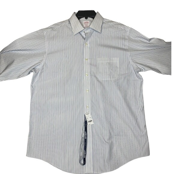 Brooks Brother Striped Shirt Regular Fit Size 16.5-36 Non-Iron (New) - Picture 3 of 8